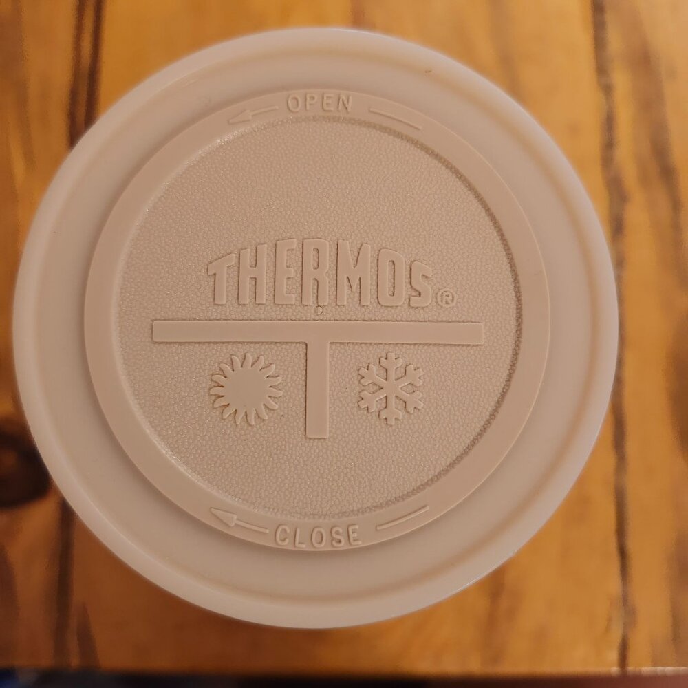 Vintage Thermos Wide Mouth 8 Oz Hot/Cold Container Classic Orange Stripe Durable - Picture 7 of 7